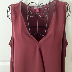 Vince Camuto Burgundy Tank Blouse